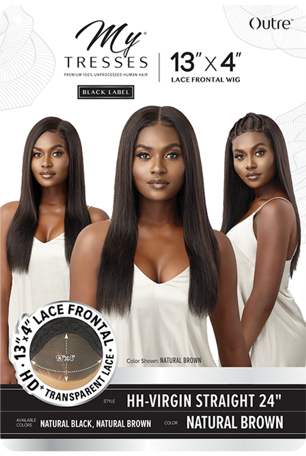 OUTRE MyTresses 100% Unprocessed Human Hair Black Label Lace Frontal Wig 13x4 HH-VIRGIN STRAIGHT 24_7