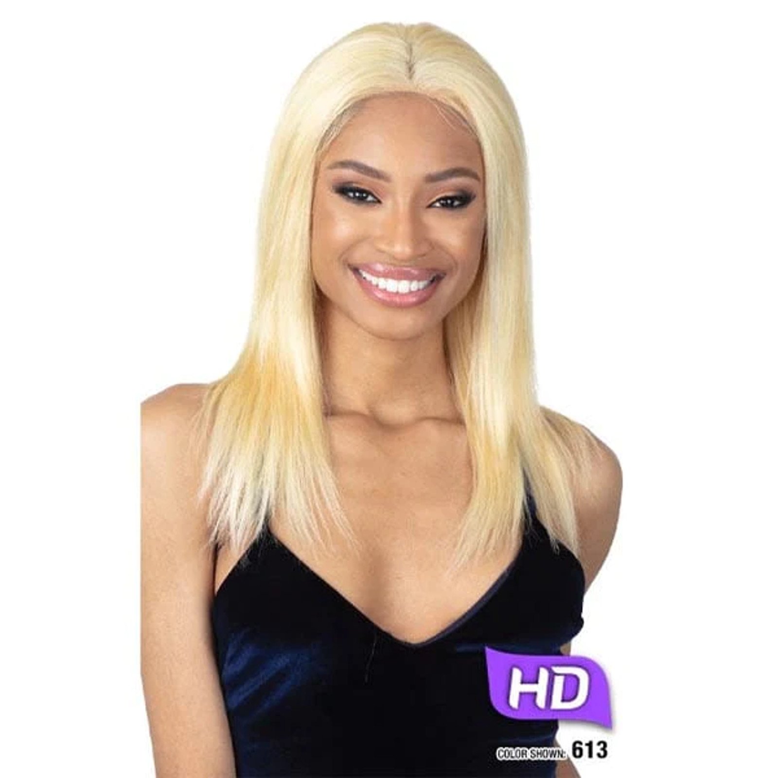 SHAKE N GO Girlfriend 100% Virgin Human Hair 13x4 HD Lace Front Wig - STRAIGHT 24 613_1