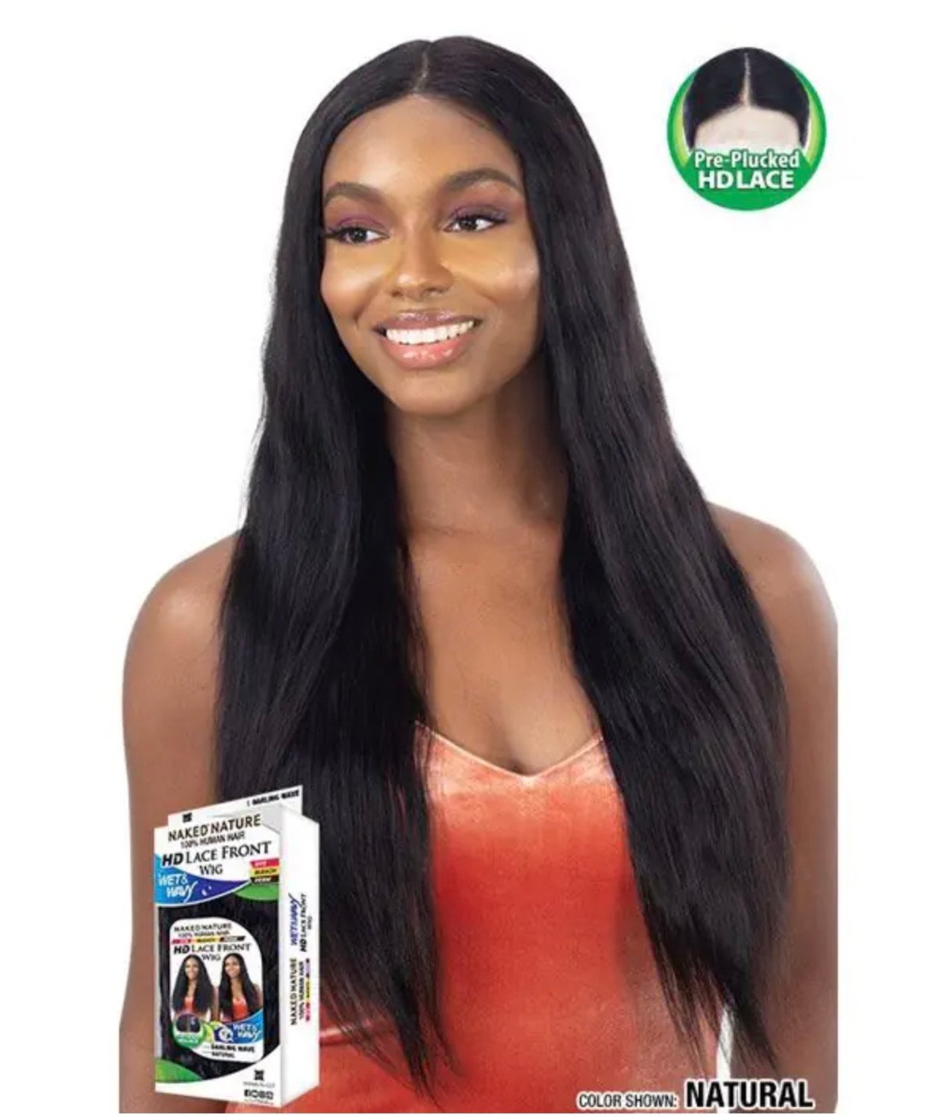 SHAKE N GO Naked 100% Human Hair HD Lace Front Part Wet & Wavy Wig - DARLING WAVE_1