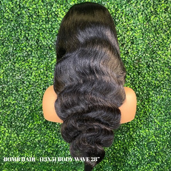 BOMB HAIR 100% Human Hair 13X5 Lace Frontal Wig - Body Wave 18- 32_4