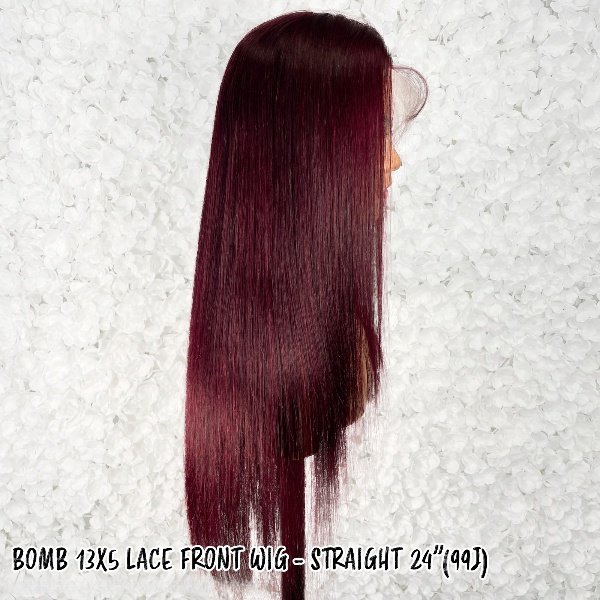 BOMB HAIR 100% Human Hair 13X5 Lace Frontal Wig - Straight (99J)_4 BOMB-HAIR-100-Human-Hair-13X5-Lace-Frontal-Wig-Straight-99J_4