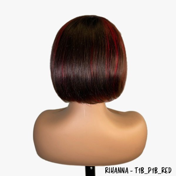 Bellatique 100% Human Hair I-Part Lace Wig - RIHANNA T1B_P1B_RED_4