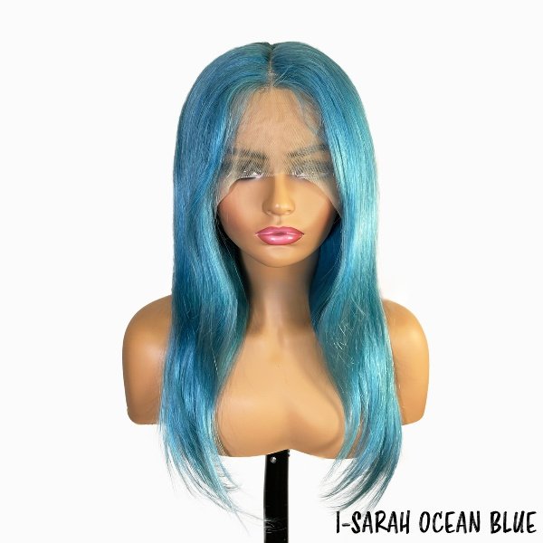 Bellatique 100% Human Hair I-Part Lace Wig - SARAH (OCEAN BLUE)_2