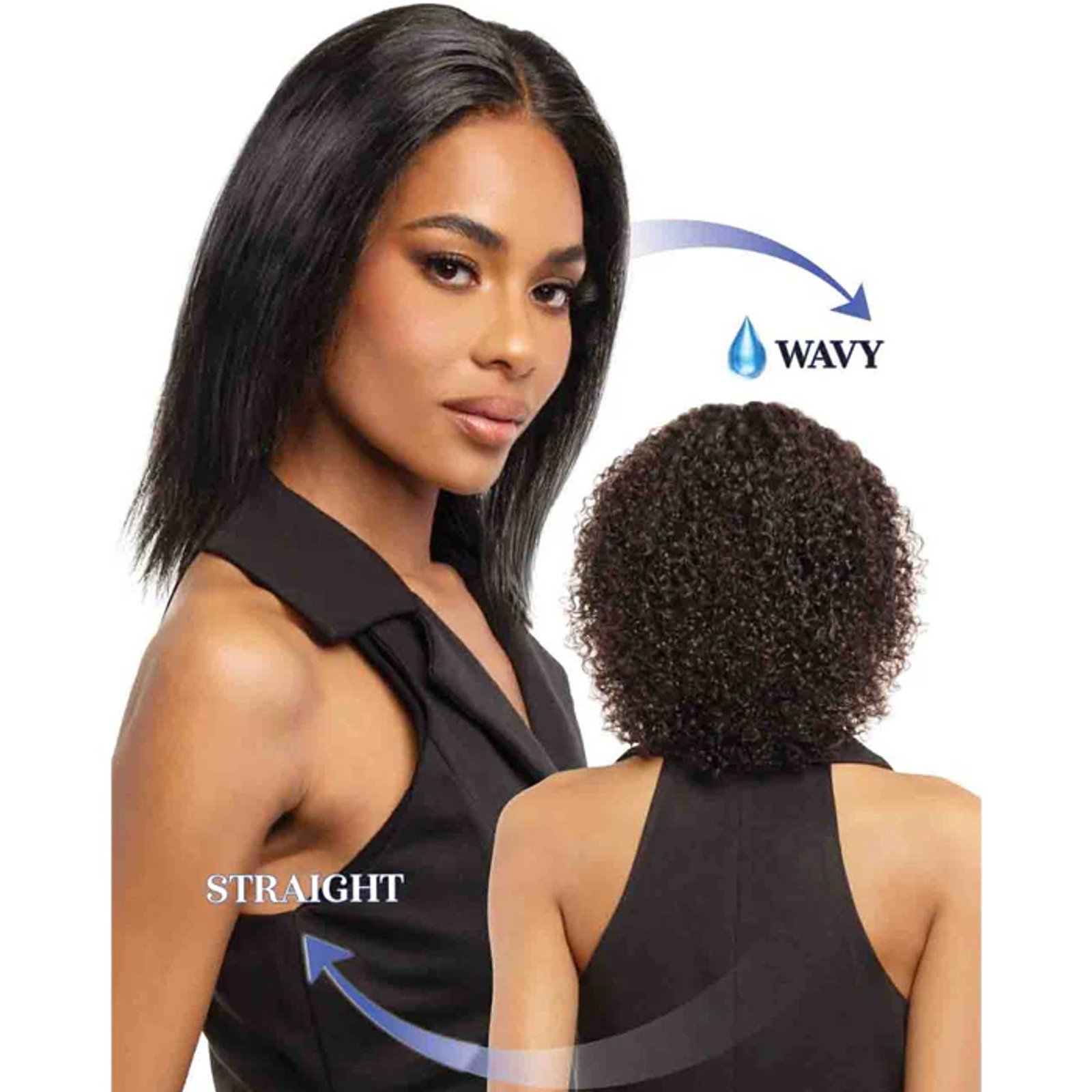 Bobbi Boss 100% Unprocessed Human Hair 13X4 HD Lace Front Wig Wet & Wavy - MHLF531 Rhea_1