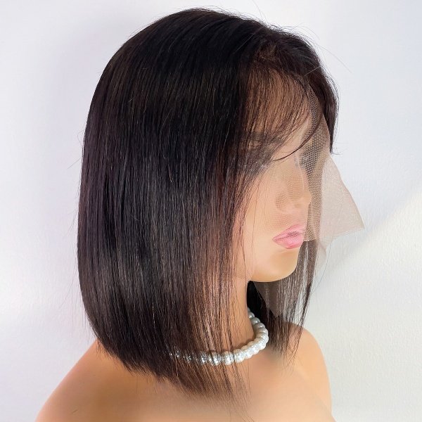 CITY GIRL 100% Human Hair 13x4 Frontal Wig - Bob Straight 10-12_1