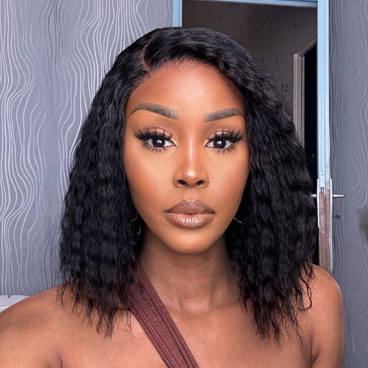 LOVE GRACE 100% Human Hair Lace Front Wig - Bohemian Bob_1