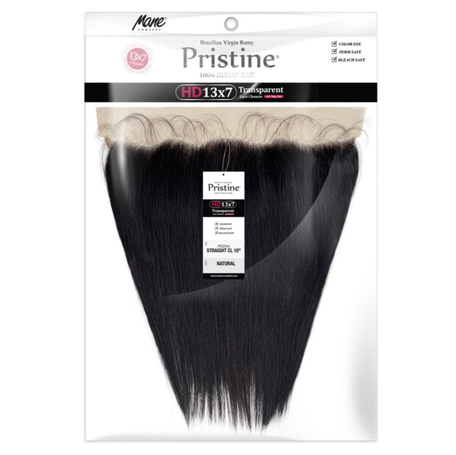 MANE CONCEPT Pristine 100% Human Hair 13x7 HD Transparent Frontal Straight
