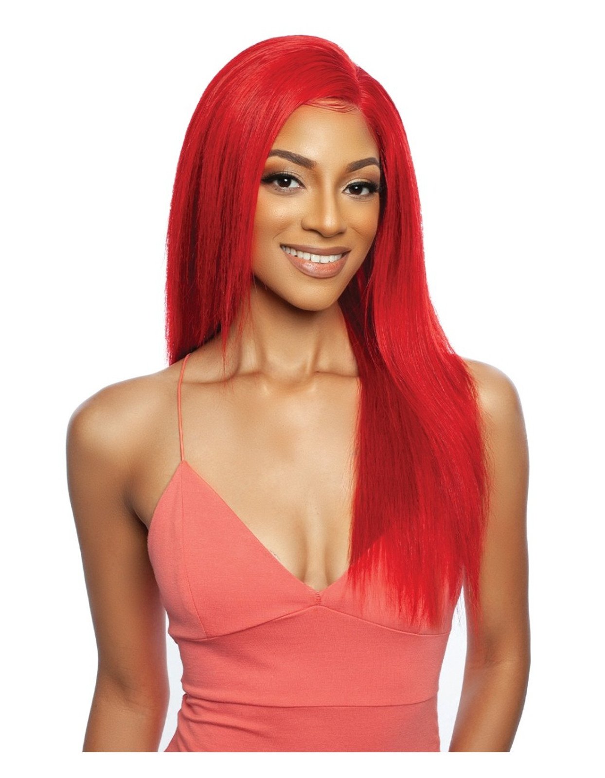 MANE CONCEPT Pristine Red 3 Bundles Straight + 4x4 HD Lace Closure_1 MANE CONCEPT Pristine Red 3 Bundles Straight 4x4 HD Lace Closure Set