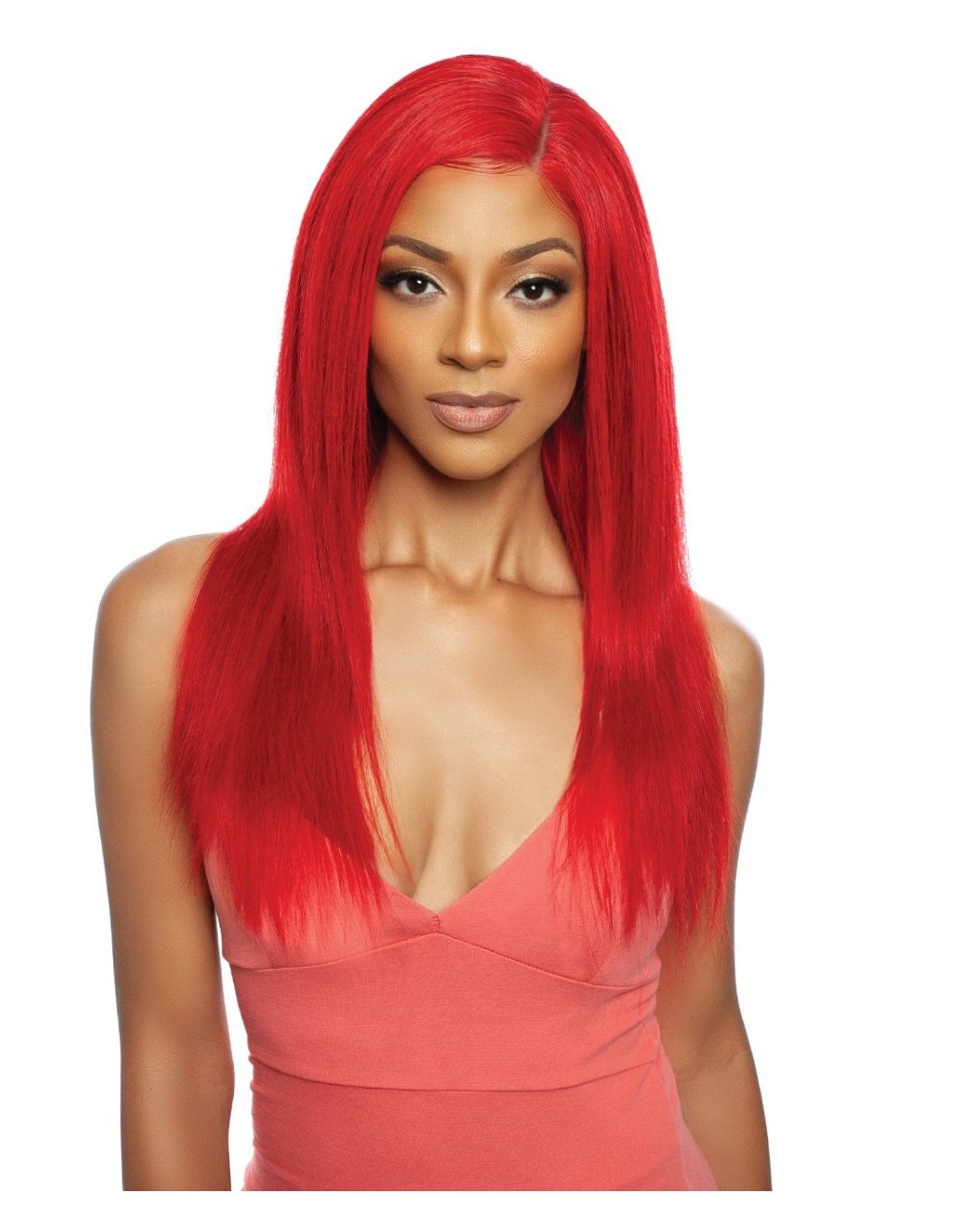 MANE CONCEPT Pristine Red 3 Bundles Straight + 4x4 HD Lace Closure_2