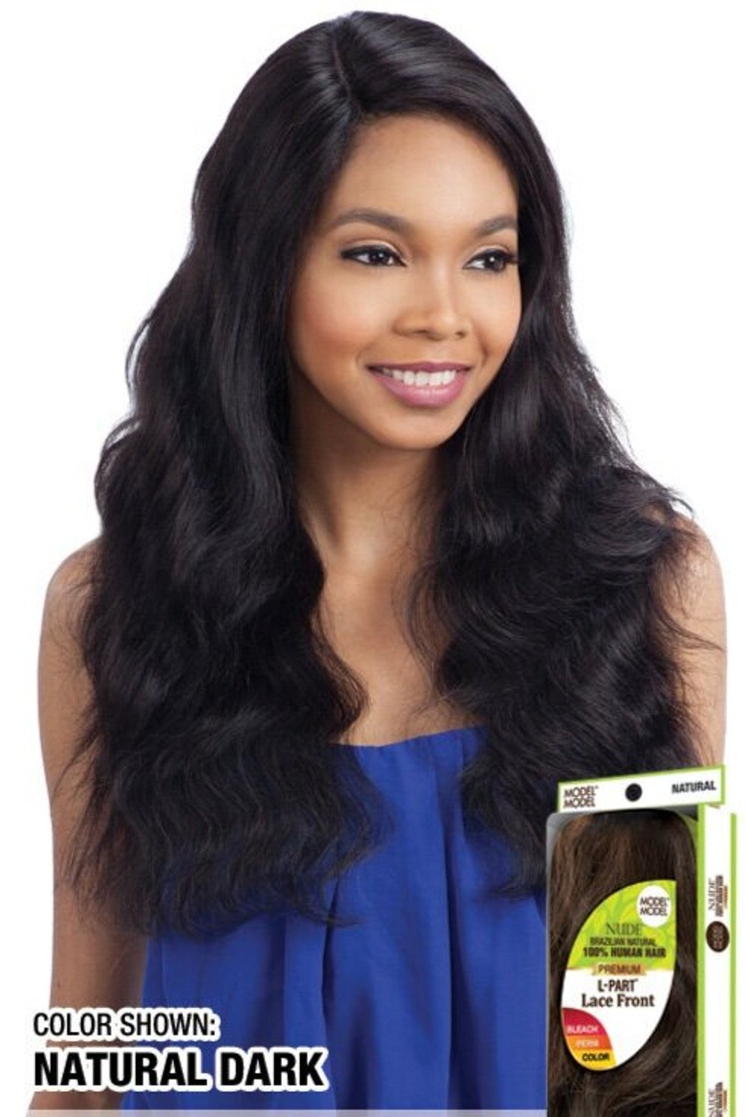 ModelModel Nude 100% Human Hair L Part Lace Front Wig Natural S Wave