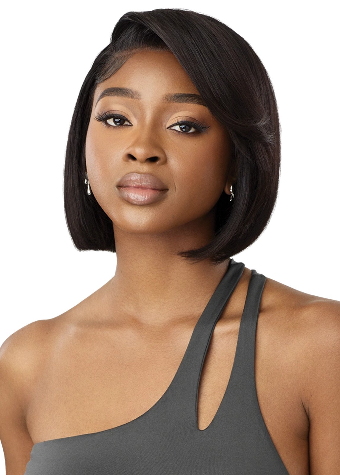 OUTRE Mytresses Black Label 100% Human Hair 13X4 Lace Front Wig - HH-Virgin Straight Bob 10_1