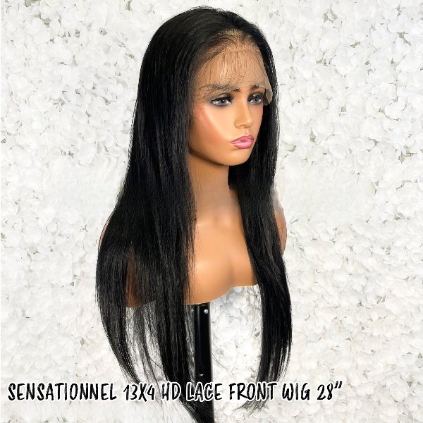 SENSATIONNEL 100% Human Hair 13A Glueless 13x4 Frontal HD Lace Wig - Straight 20-34_1