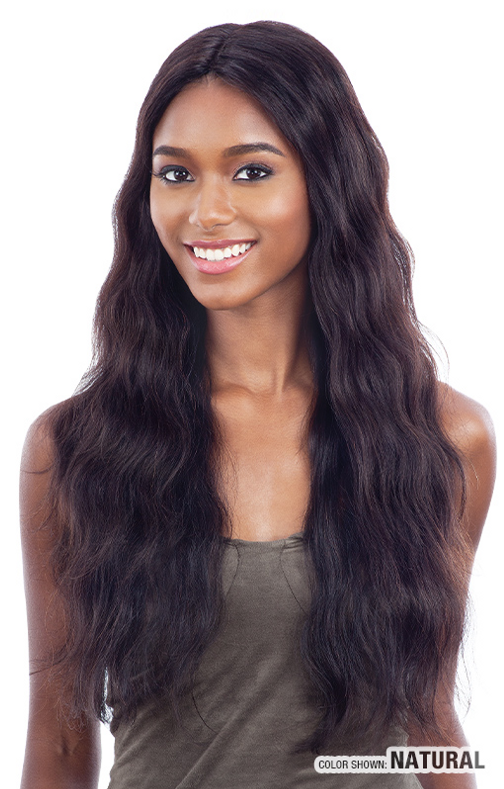 SHAKE N GO Naked 100% Human Hair Freedom 5 Lace Part Wig - Natural 702_1