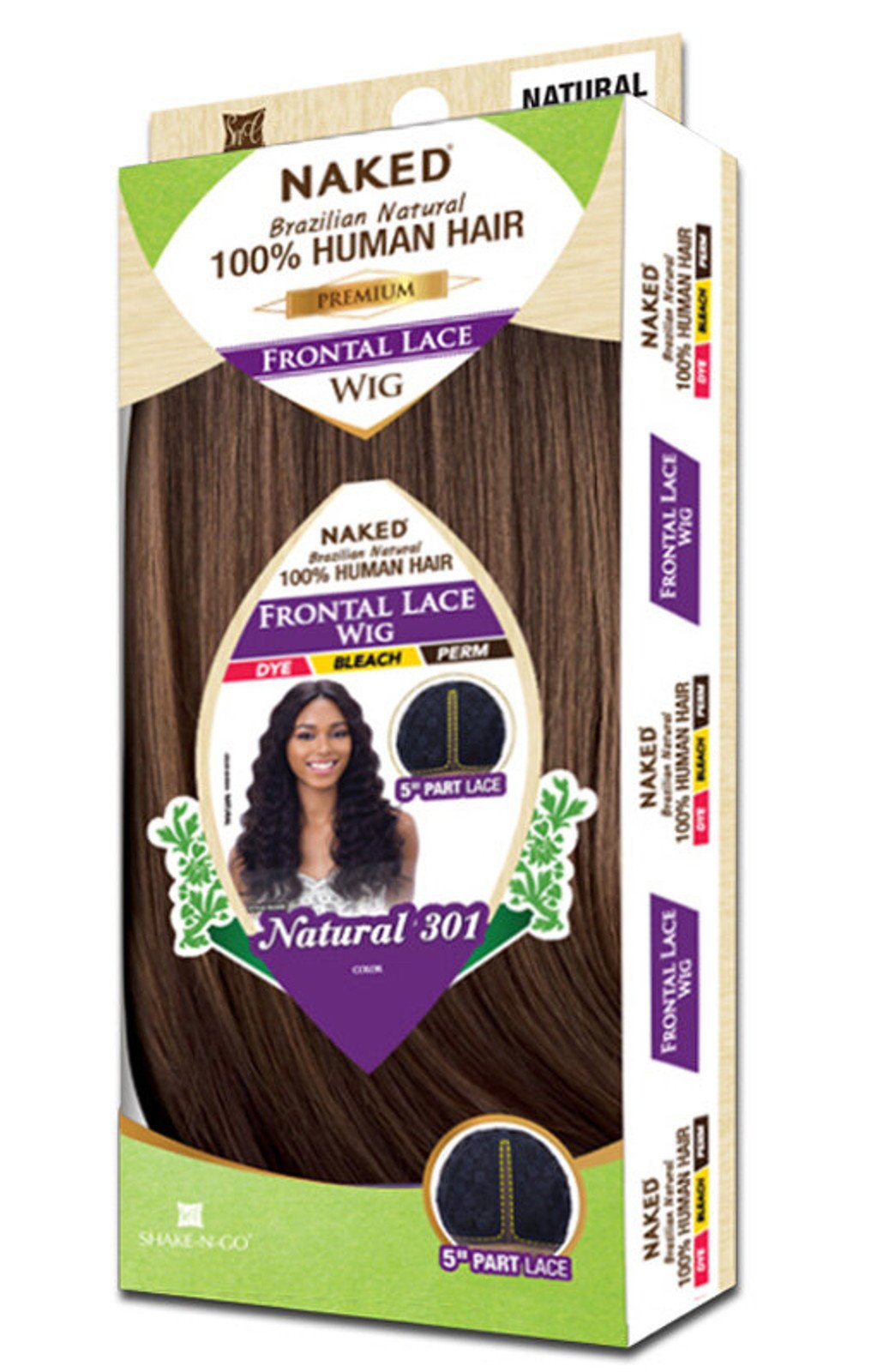 SHAKE N GO Naked 100% Human Hair HD Lace Front Loose Deep Wig - Natural 301_3