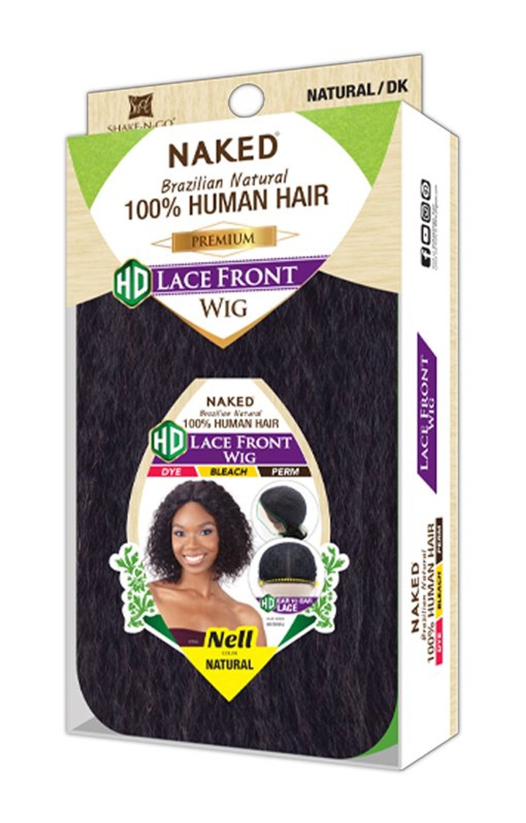 SHAKE N GO Naked 100% Human Hair Lace Part Wig - NELL_3