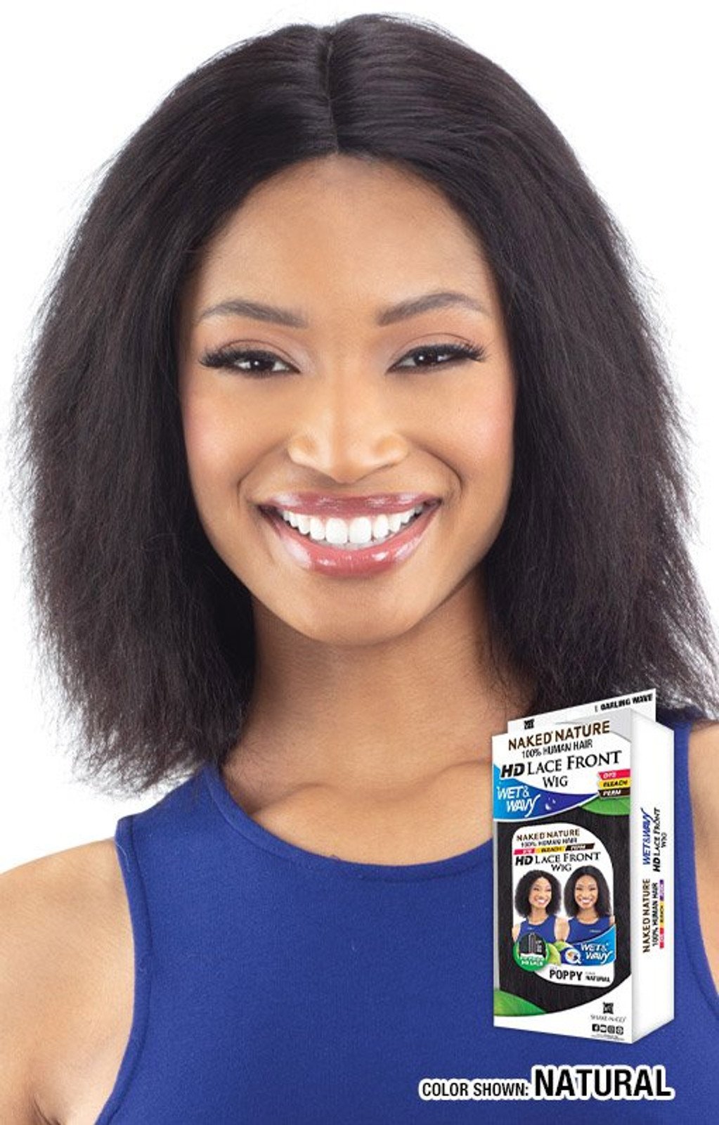 SHAKE N GO Naked Nature 100% Human Hair Wet & Wavy Lace Part Wig - POPPY_2