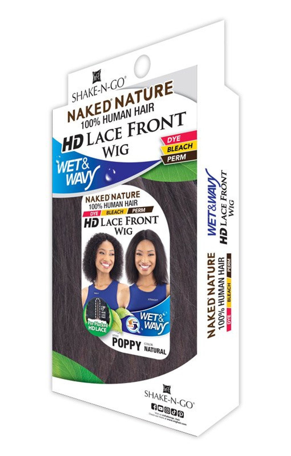 SHAKE N GO Naked Nature 100% Human Hair Wet & Wavy Lace Part Wig - POPPY_3 SHAKE N GO Naked Nature 100% Human Hair Wet & Wavy Lace Part Wig - POPPY_3