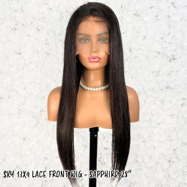SKY 100% Human Hair 13x4 Lace Front Wig - SAPPHIRE_1