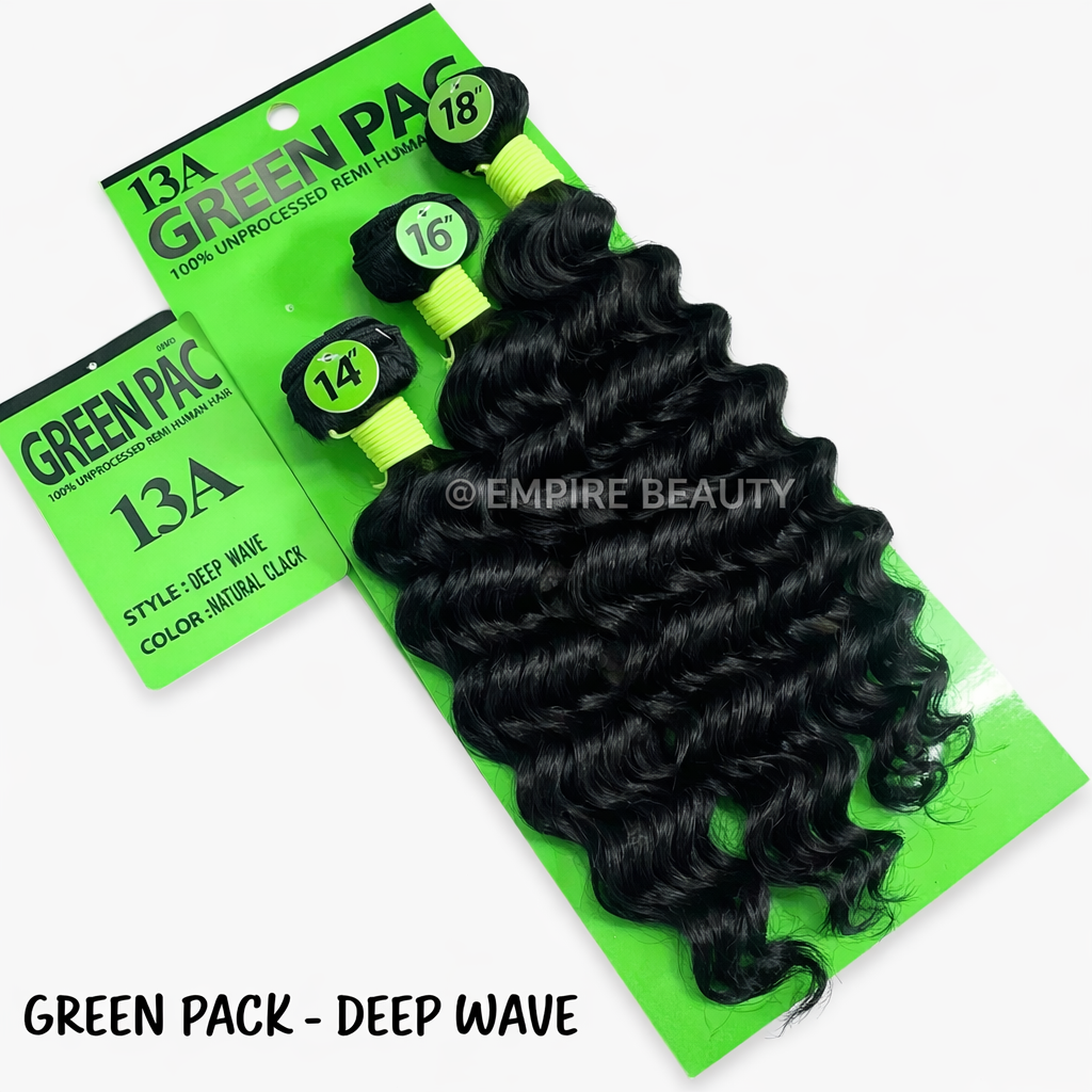 Green Pack 100% Human Hair Multi Pack - Deep Wave_2