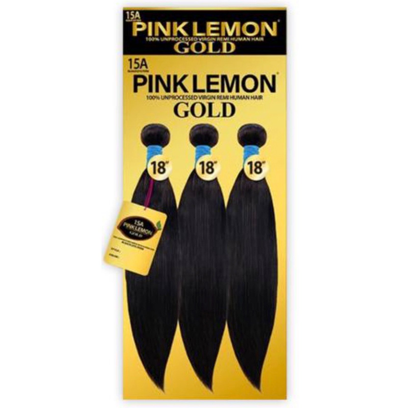 PINK LEMON TRIPLE GOLD Brazilian 3 Bundle Multi Pack - Straight_1 PINK LEMON TRIPLE GOLD Brazilian 100% Virgin Hair 3 Bundle Pack Straight