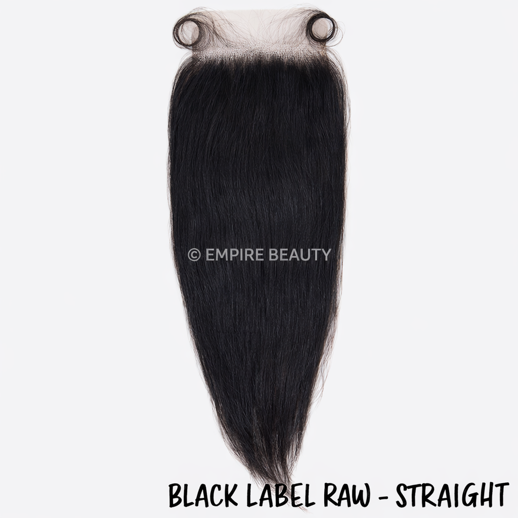 15A Black Label Raw Virgin Hair 4x4 HD Lace Closure - Straight (12-14)
