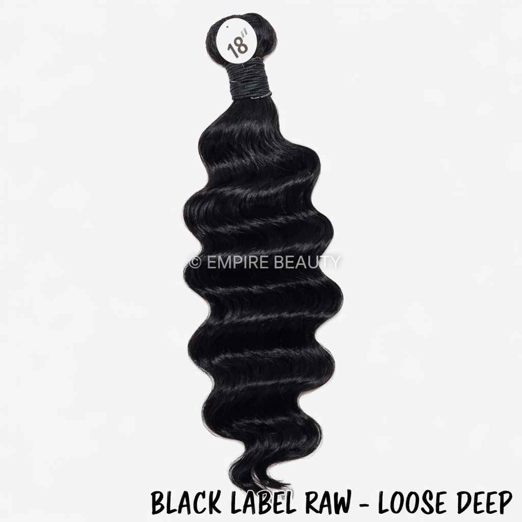 15A Black Label Raw Virgin Hair Single Bundle - Loose Deep (10- 30)