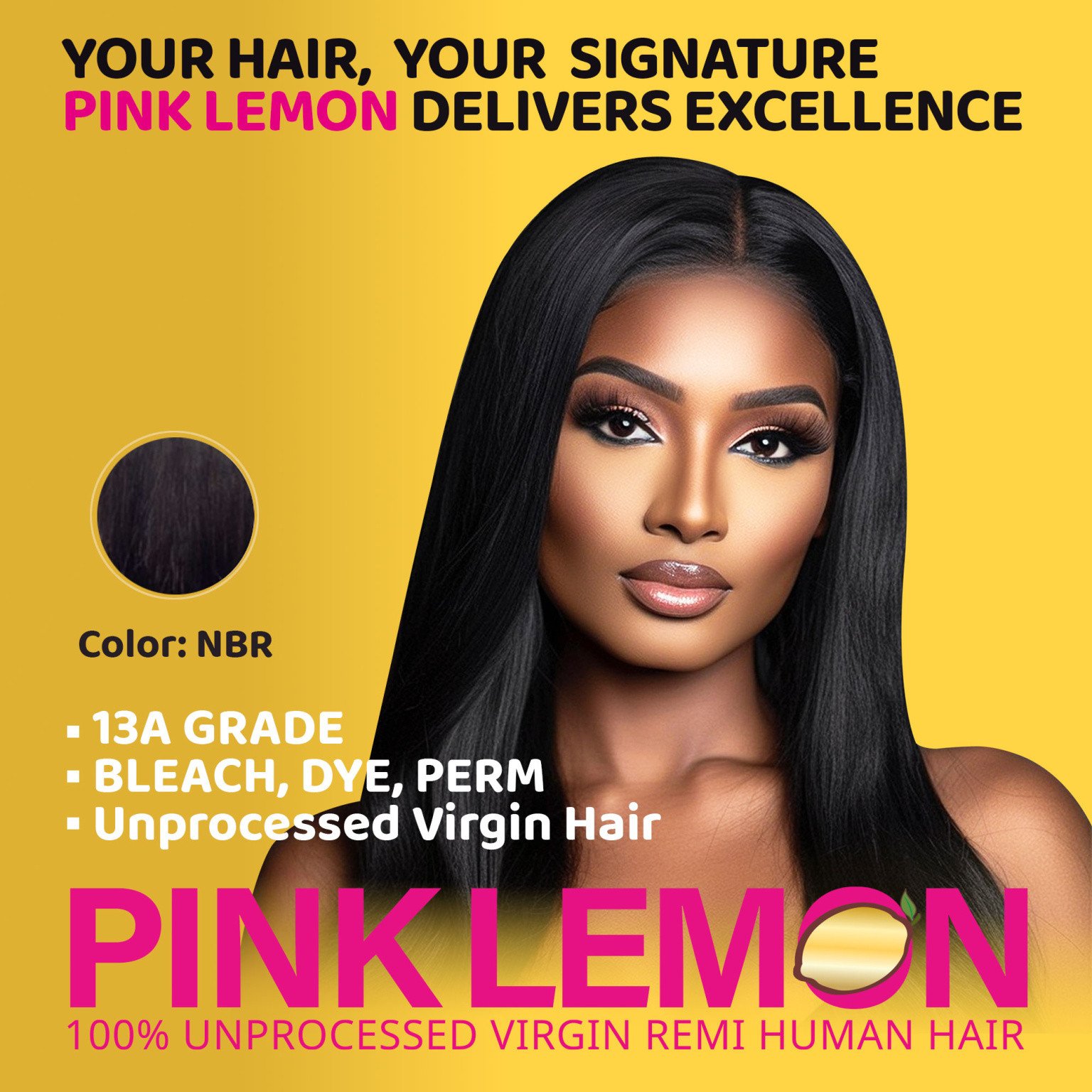 15A Pink Lemon 13X4 HD Full Lace Frontal - Straight_3