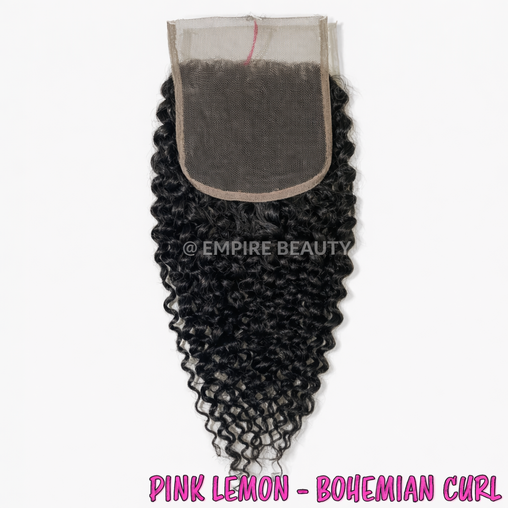 15A Pink Lemon 4X4 HD Full Lace Closure - Bohemian Curl_1