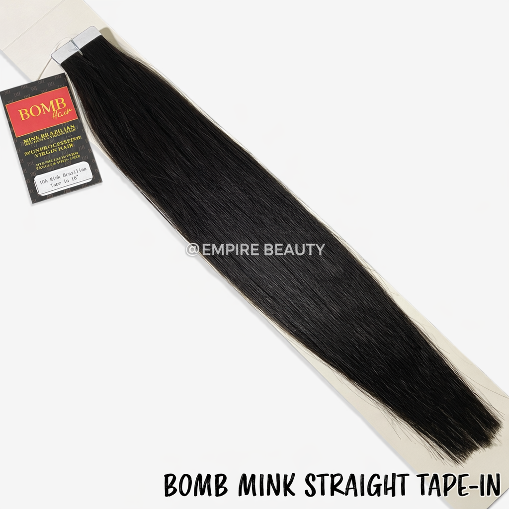 BOMB HAIR 100% Human Hair 20pcs Tape-In - Straight (16-22)