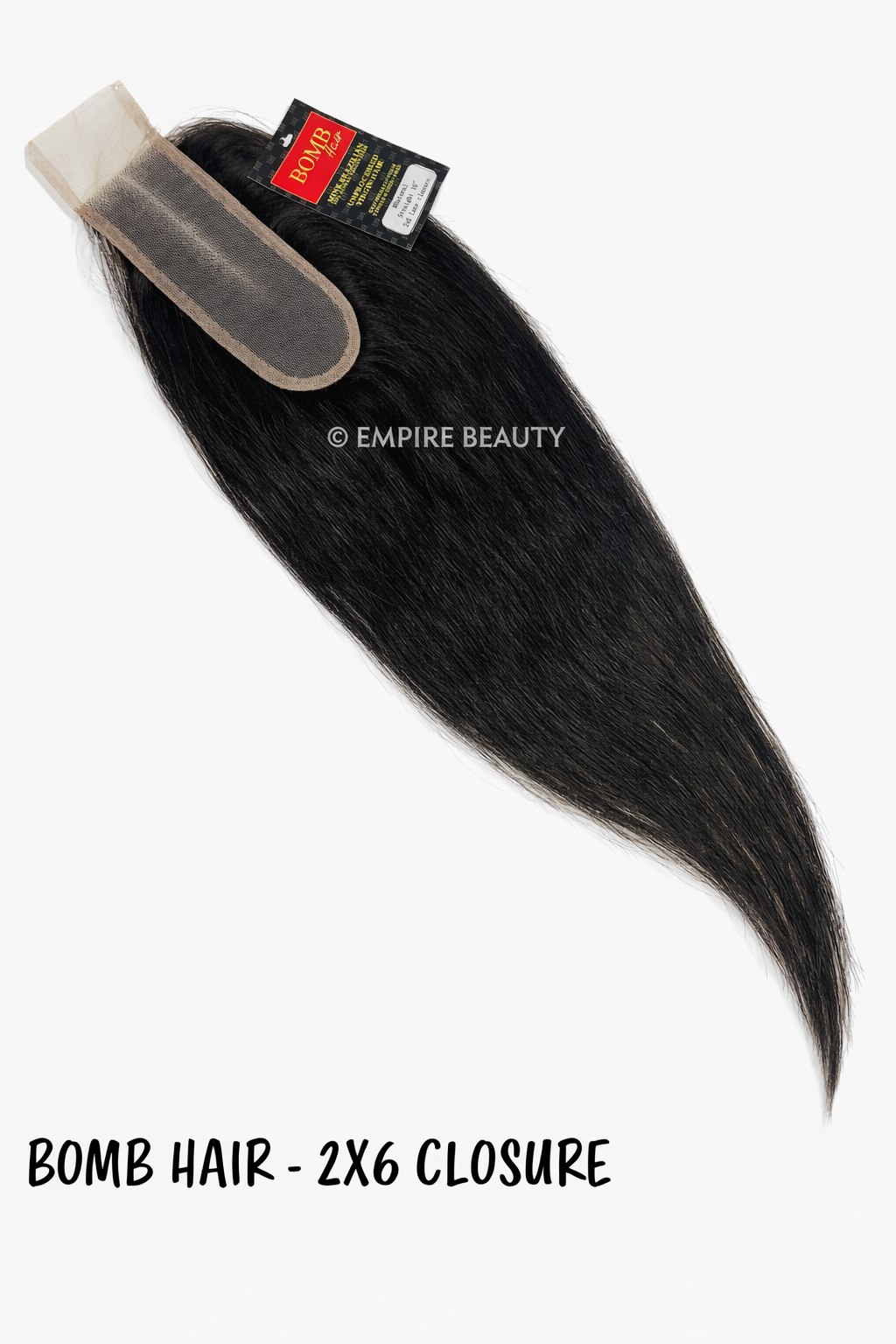 BOMB HAIR 100% Human Hair 2X6 Closure - Straight (12-16) BOMB HAIR 100% Human Hair 2X6 Closure - Straight (12-16)