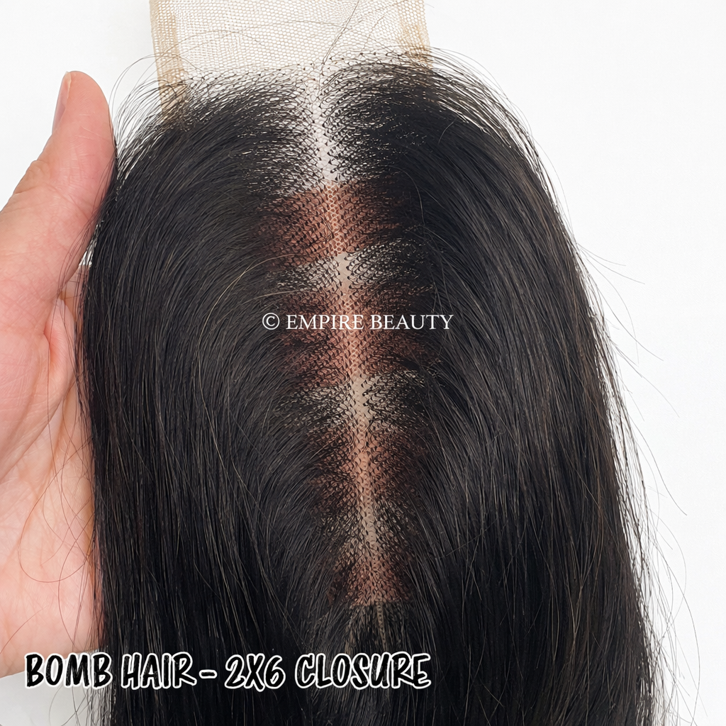BOMB HAIR 100% Human Hair 2X6 Closure - Straight (12-16)_1 BOMB HAIR 100% Human Hair 2X6 Closure - Straight (12-16)_1