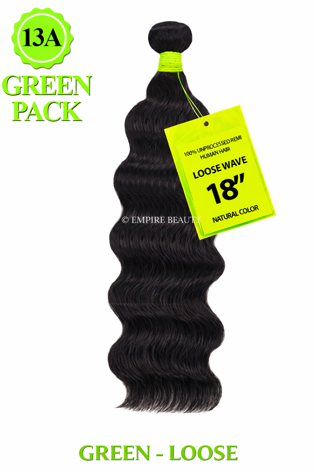 GREEN PACK Single Bundle - Loose Wave_1 GREEN PACK Single Bundle - Loose Wave_1