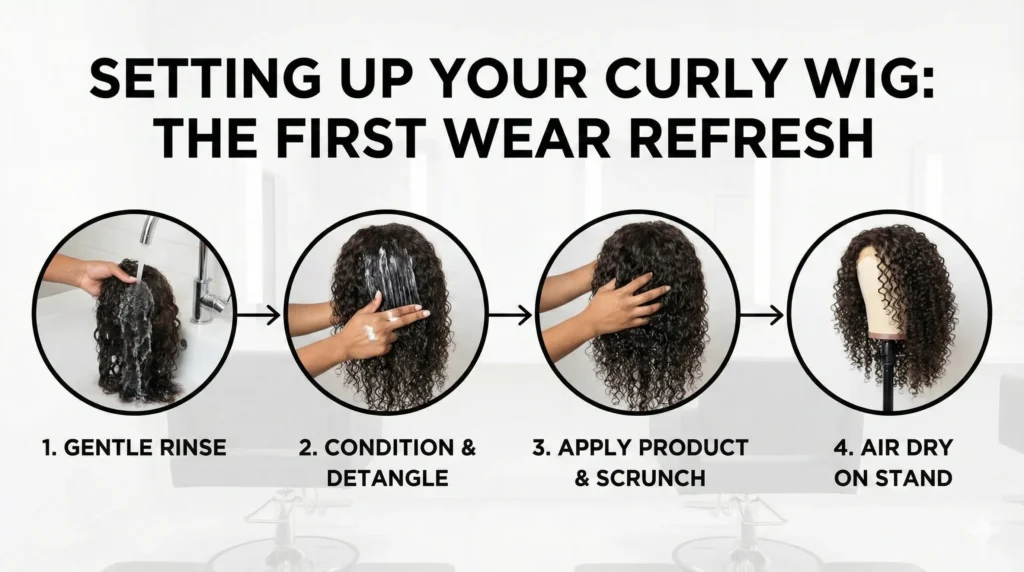 curly human hair wigs styling and care