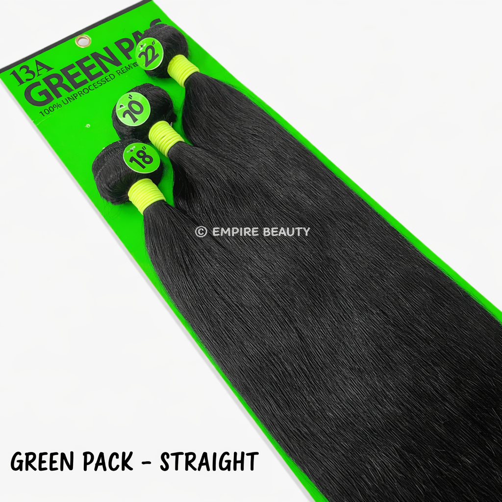 Green Pack 100% Human Hair Multi Pack - Straight_2