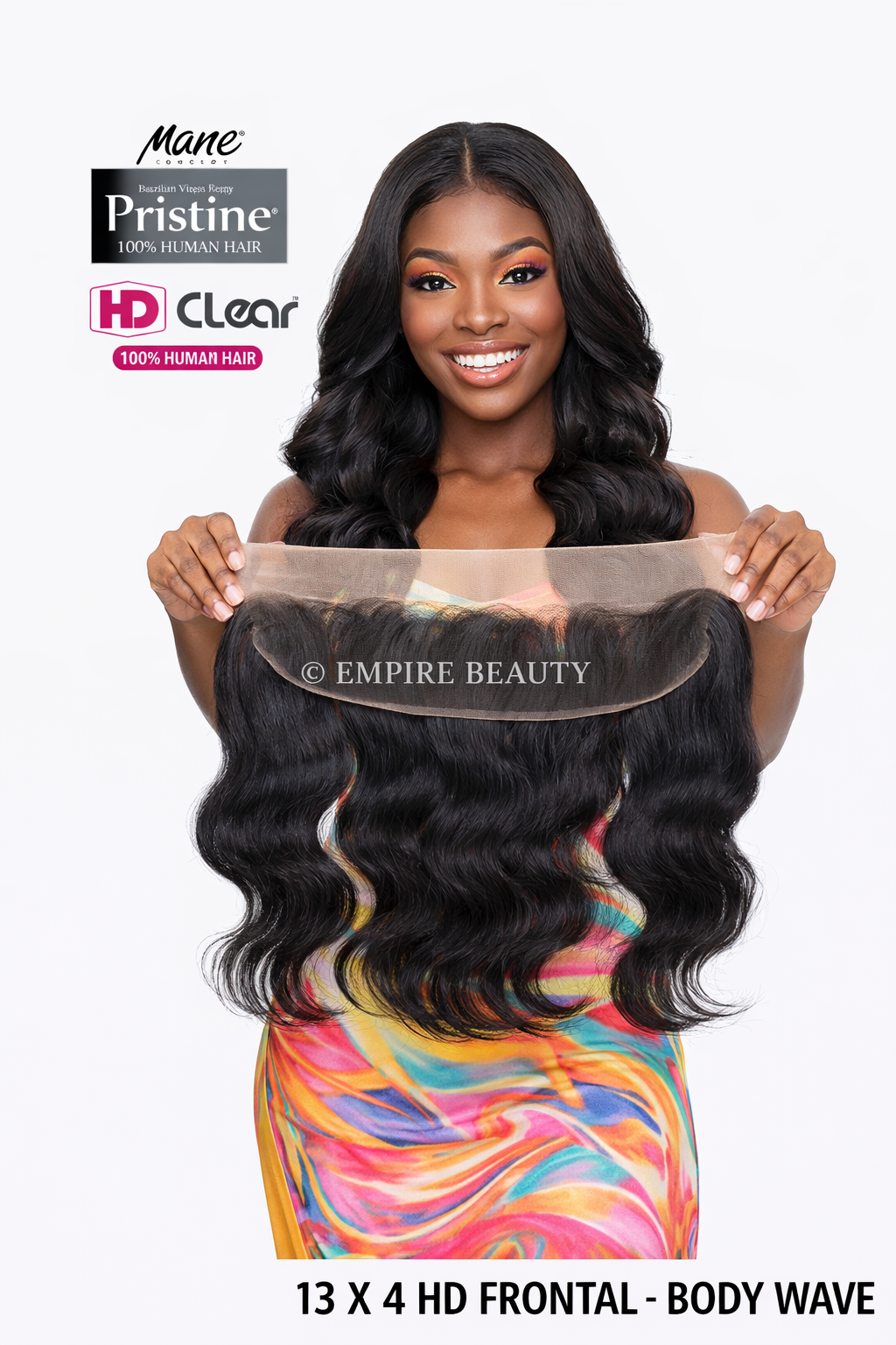 MANE CONCEPT Pristine 100% Human Hair 13x4 HD Clear Frontal - Body Wave (10-16)
