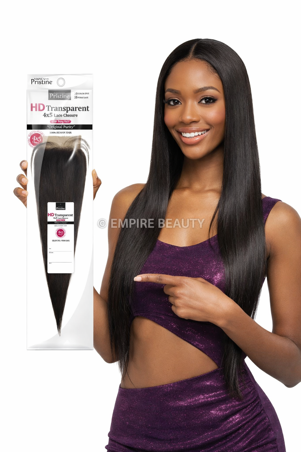 MANE CONCEPT Pristine 4x5 HD Transparent Lace Closure - Straight MANE CONCEPT Pristine 4x5 HD Transparent Lace Closure - Straight