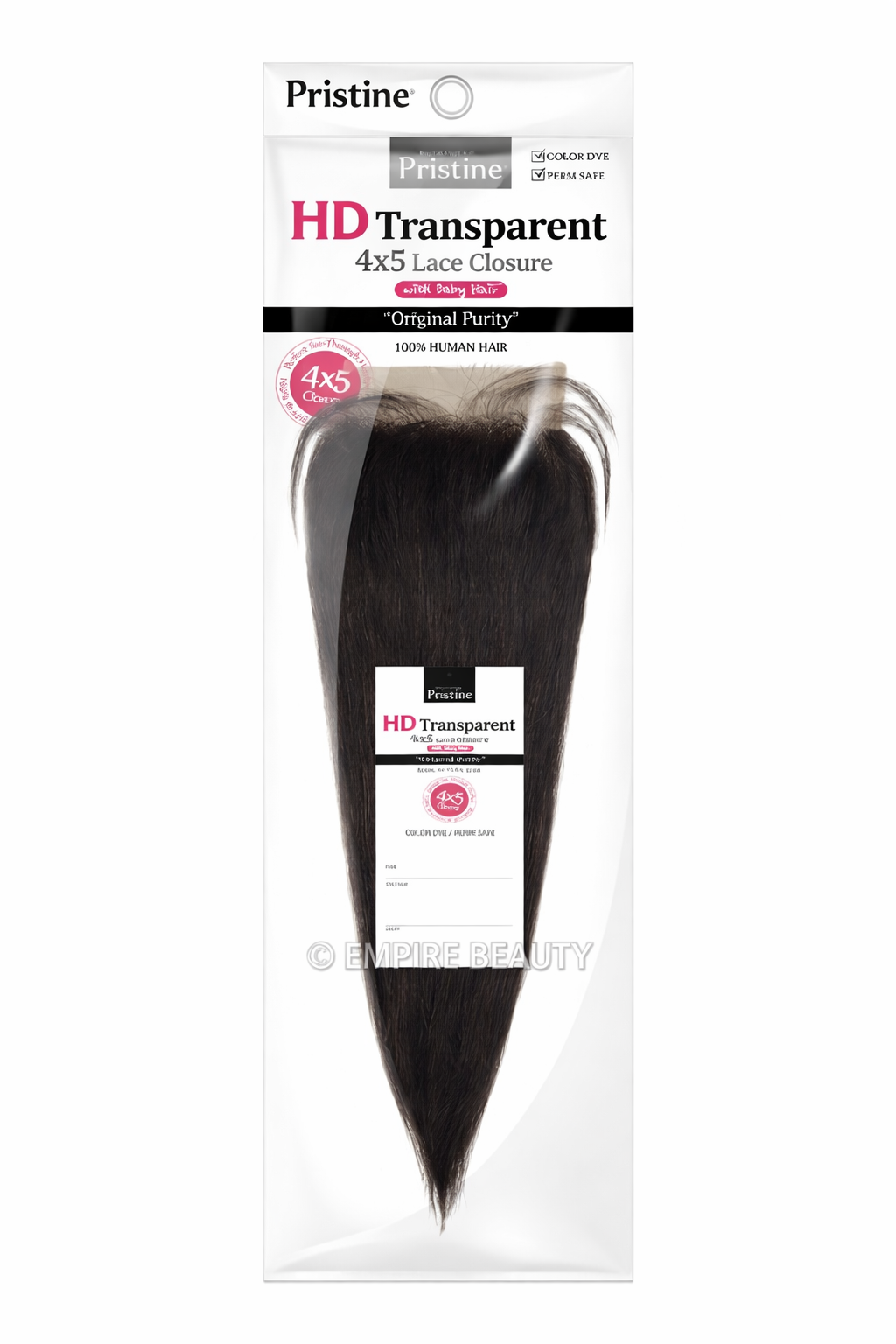 MANE CONCEPT Pristine 4x5 HD Transparent Lace Closure - Straight_1