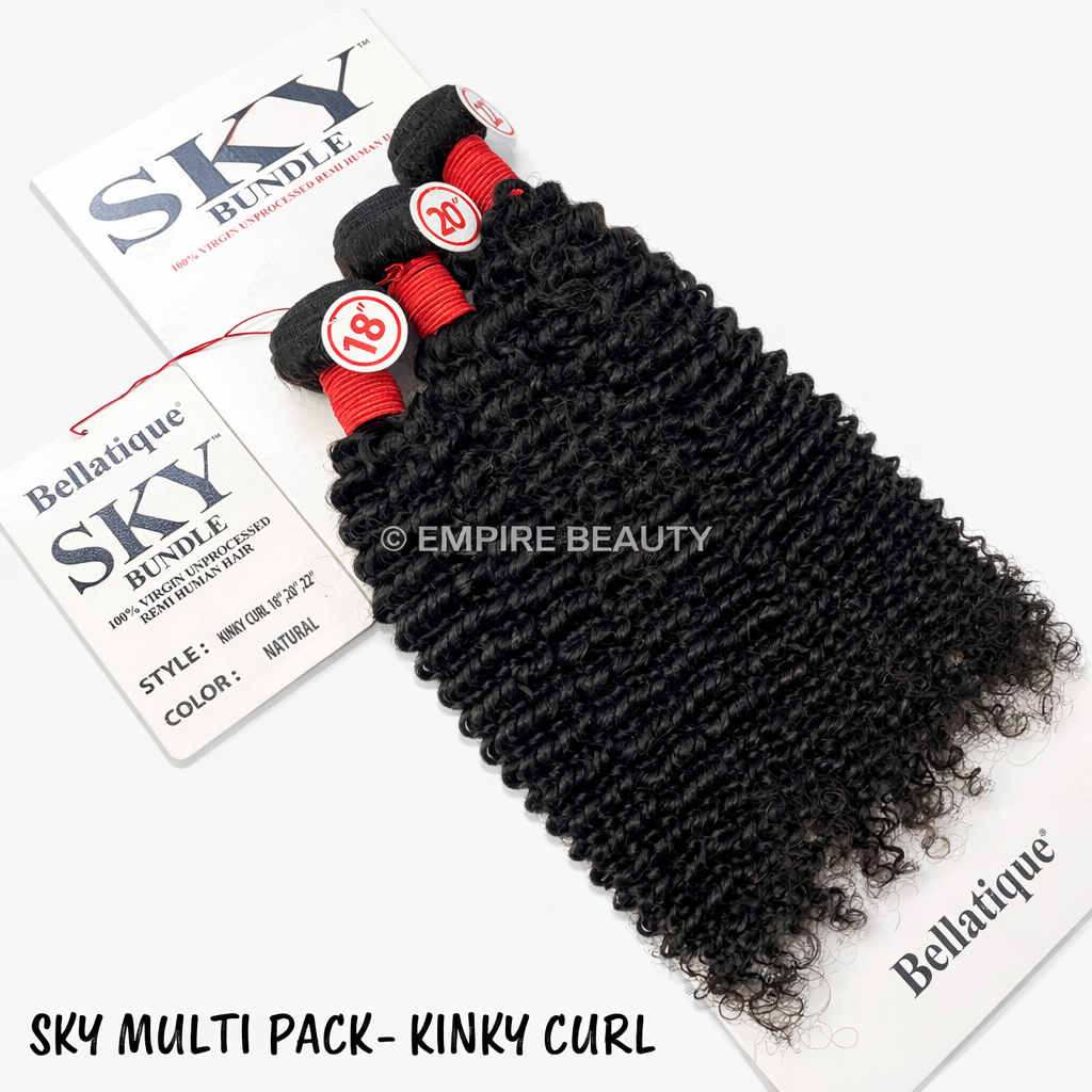SKY 100% Virgin Human Hair Multi Pack - Kinky Curl (10- 24)_1