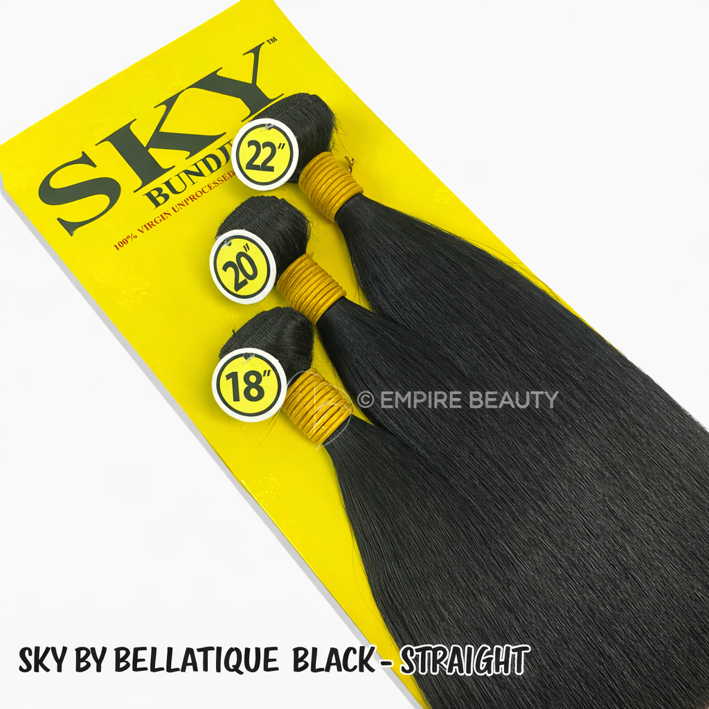 SKY By Bellatique Black 100% Virgin Human Hair Multi Pack - Straight (10- 30)_2