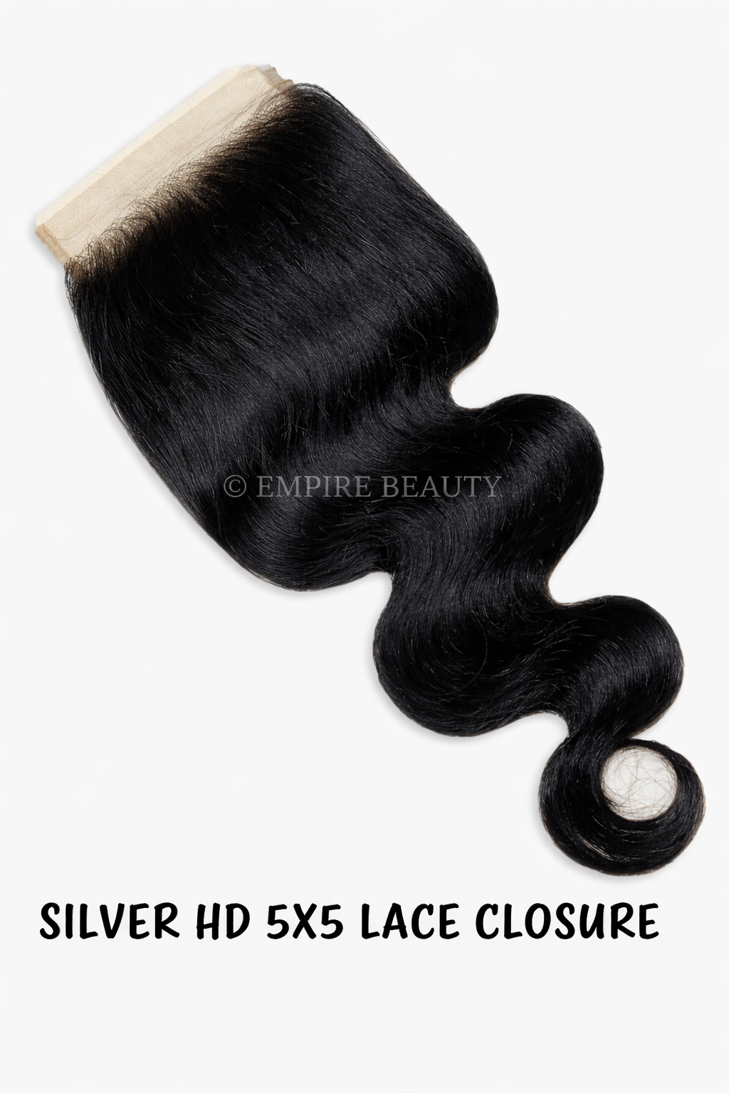 Silver Unprocessed 100% Human Hair HD 5X5 Lace Closure - Body Wave (10-20)_1