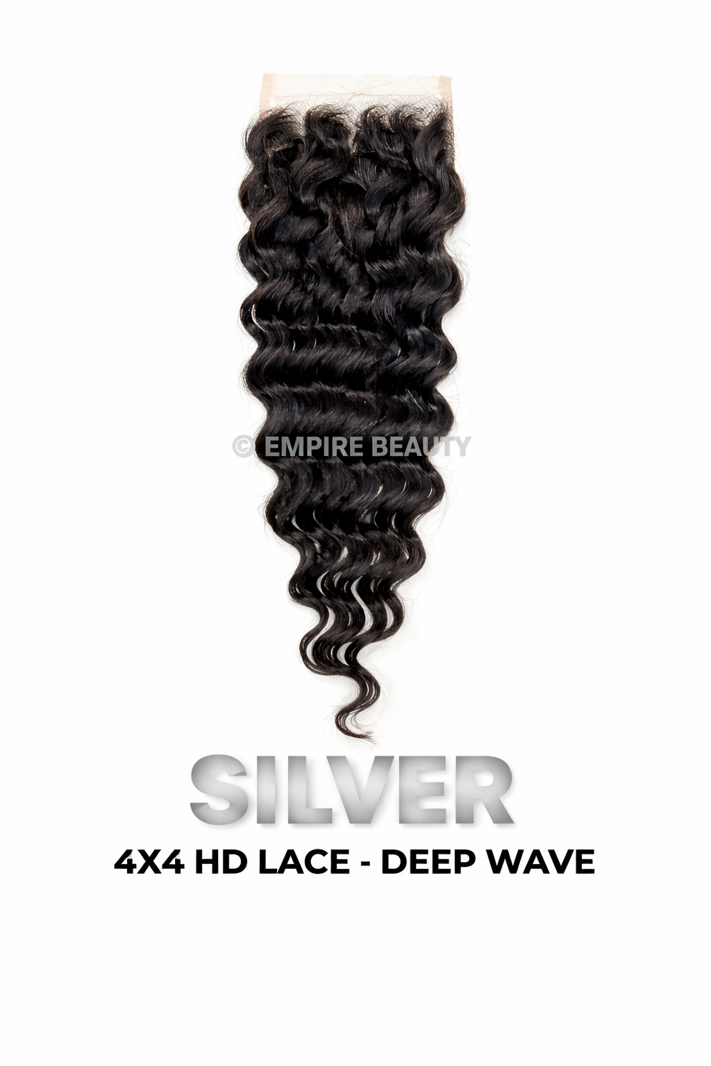 Silver Unprocessed 100% Virgin Remi Human Hair 4X4 HD Lace Closure - Deep Wave_1 Silver Unprocessed 100% Virgin Remi Human Hair 4X4 HD Lace Closure - Deep Wave_1