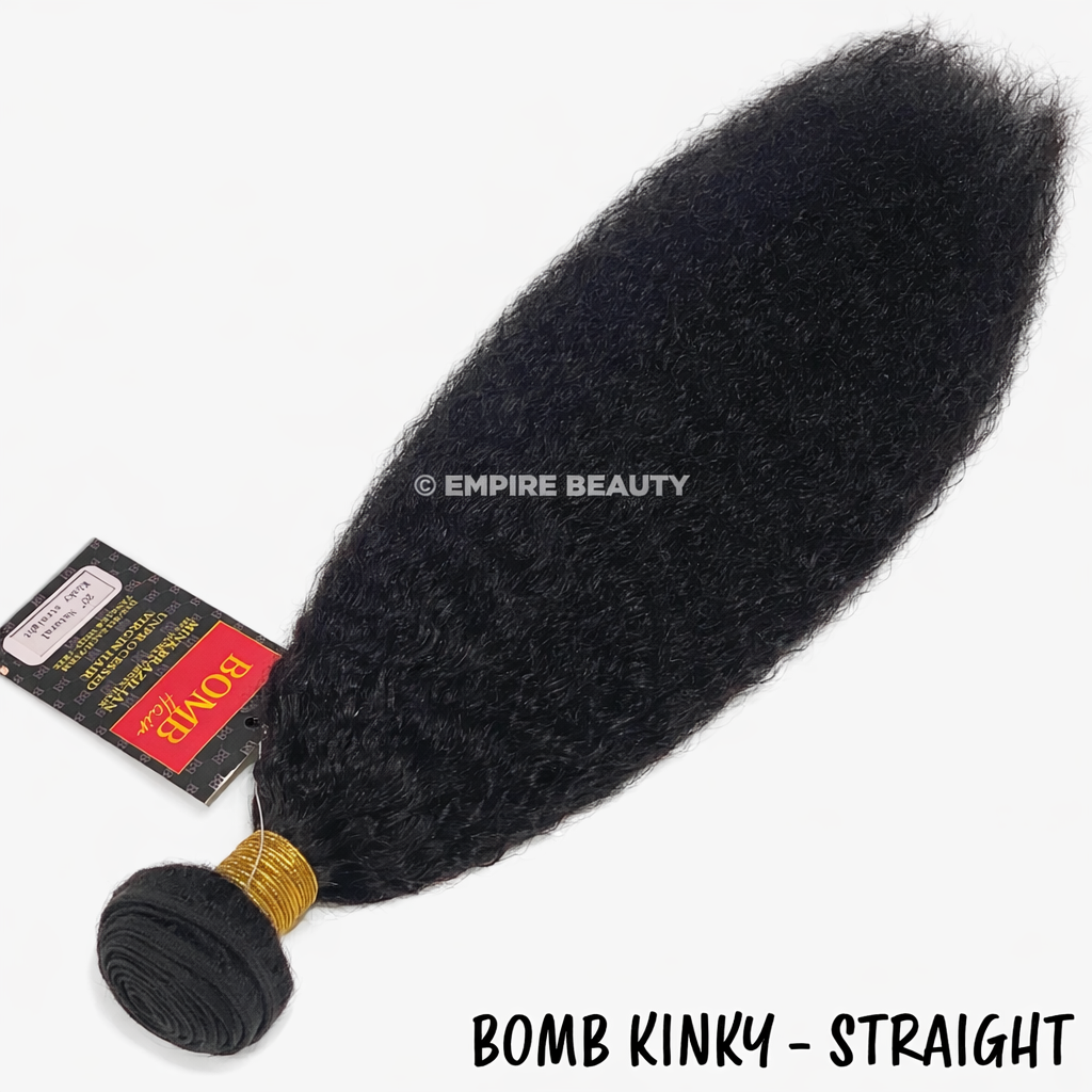 BOMB HAIR Single Bundle - Kinky Straight (10- 24)_1 BOMB HAIR Single Bundle - Kinky Straight (10- 24)_1