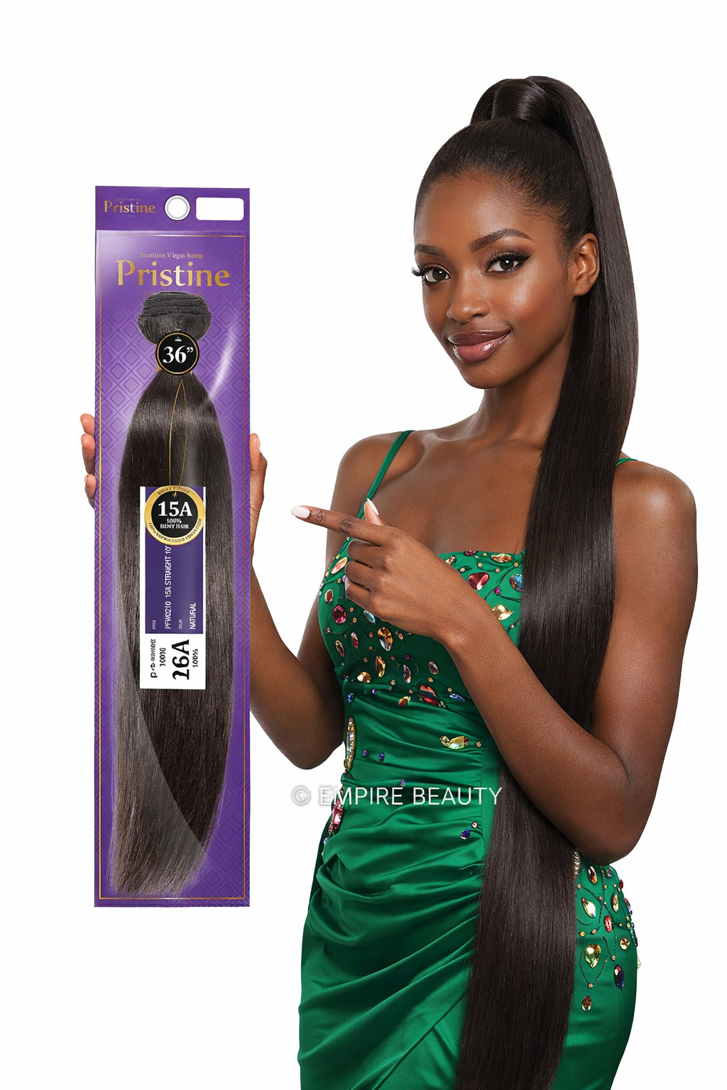 MANE CONCEPT Pristine 15A Platinum Remy Single Bundle - Straight (30-36)