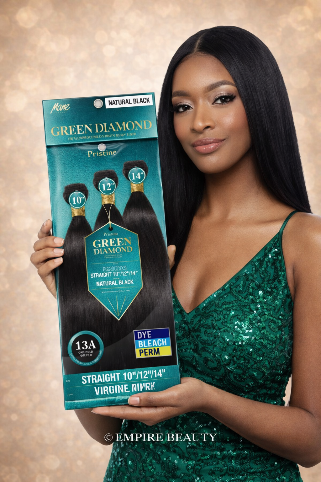 MANE CONCEPT Pristine 13A Green Diamond 100% Unprocessed Hair Multi Pack - Straight_3