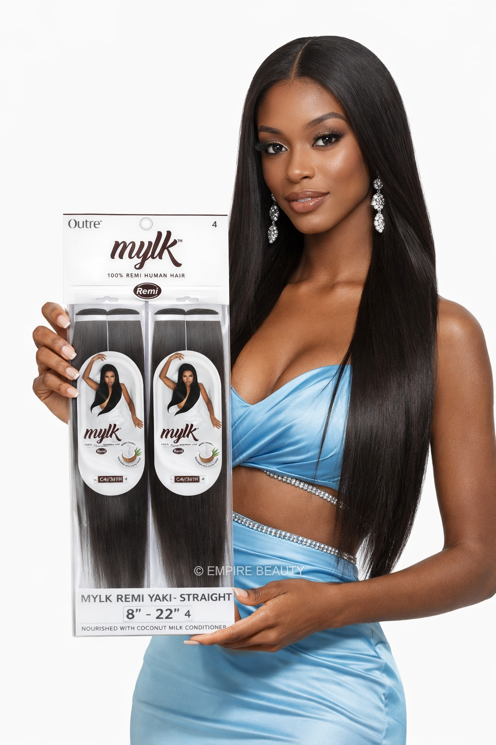 MYLK REMI YAKI 100% Human Hair Single Bundle - Straight (8' - 22)_2