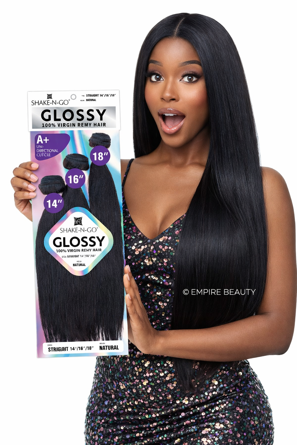 SHAKE N GO Glossy 100% Virgin Remy Hair Multi Pack - Straight_1