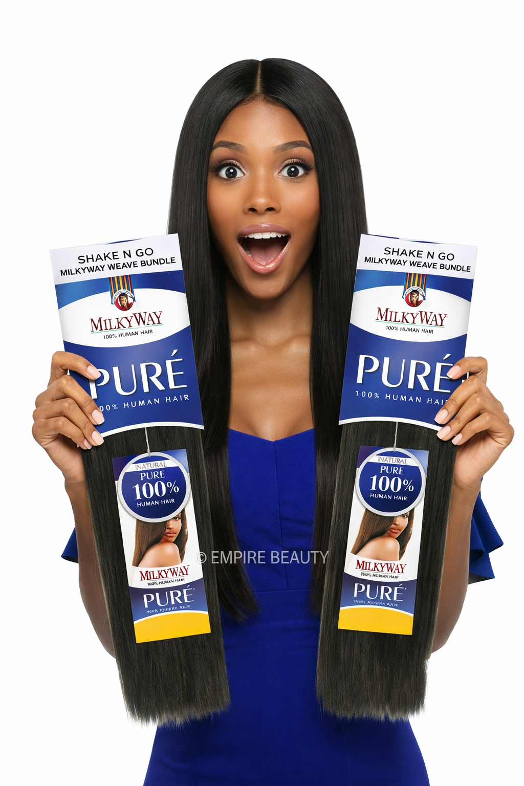 SHAKE N GO Milkyway Pure 100% Human Hair Weave Bundle - YAKY WEAVE (8-18) SHAKE N GO Milkyway Pure 100% Human Hair Weave Bundle - YAKY WEAVE (8-18)