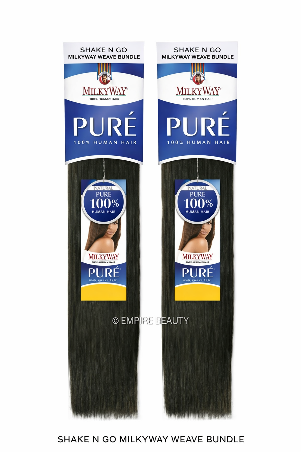 SHAKE N GO Milkyway Pure 100% Human Hair Weave Bundle - YAKY WEAVE (8-18)_1 SHAKE N GO Milkyway Pure 100% Human Hair Weave Bundle - YAKY WEAVE (8-18)_1