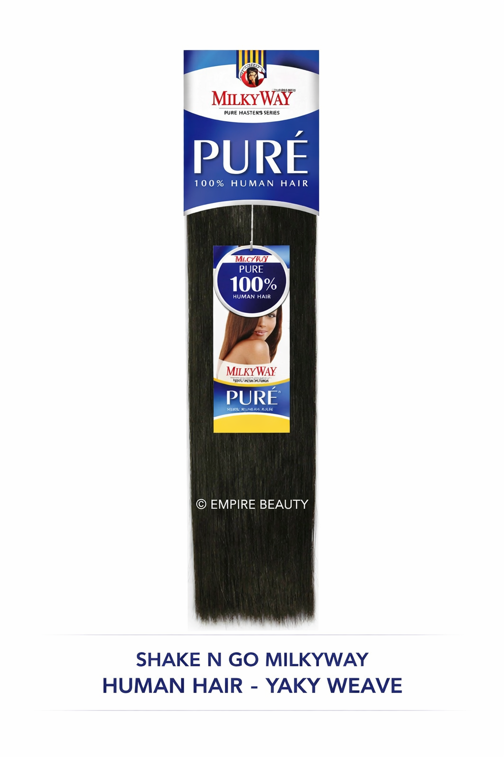 SHAKE N GO Milkyway Pure 100% Human Hair Weave Bundle - YAKY WEAVE (8-18)_1