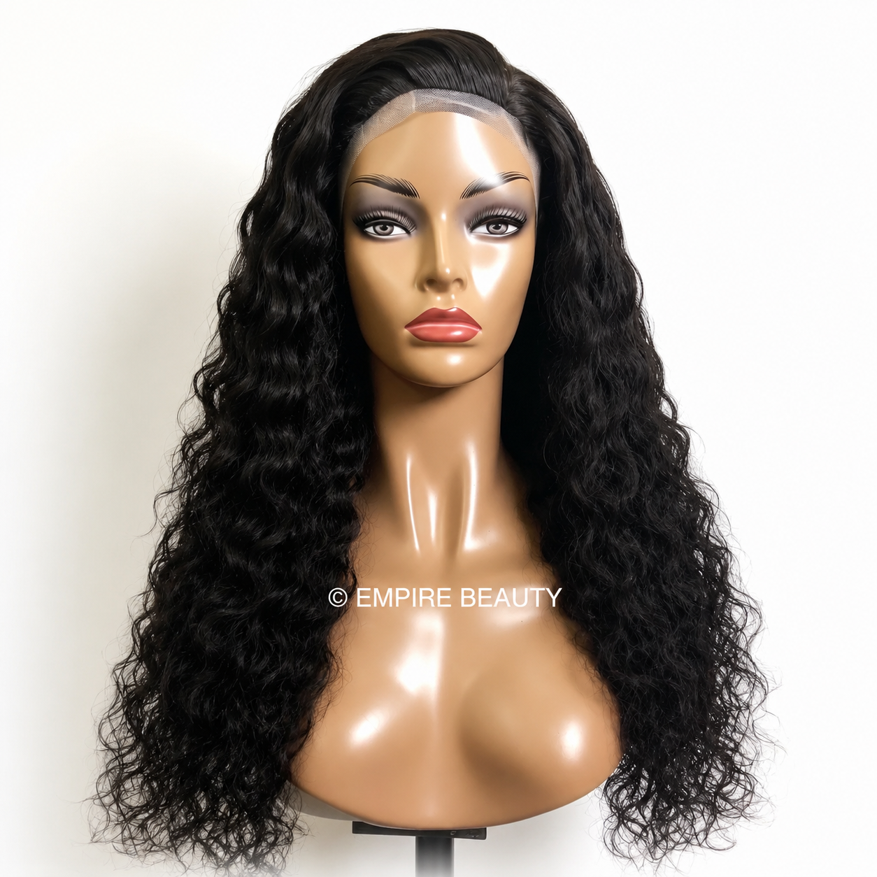 13x6 HD Lace Frontal Wig Natural 210% Density Full Frontal Wig - Water Wave (12 - 36)